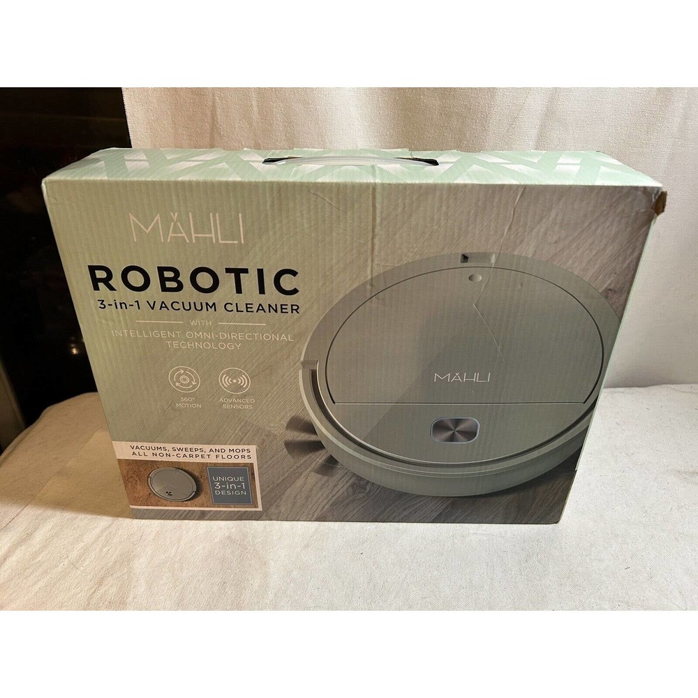 Mahli Robotic 3-in-1 Vacuum Cleaner for Hardwood Floors, Tiles, Carpet, Mint
